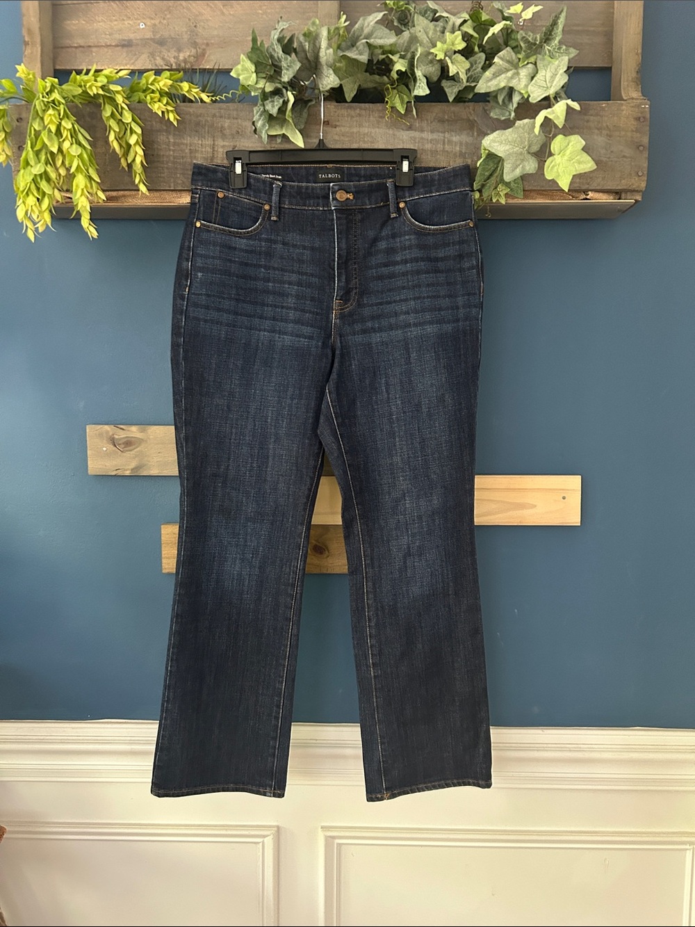 Talbots Barely Boot Jean HR Indigo 12P EUC